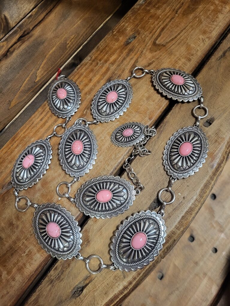 ARIAT Pink Concho Chain Belt