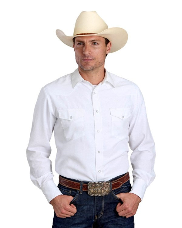 Roper Men's White Long Sleeve