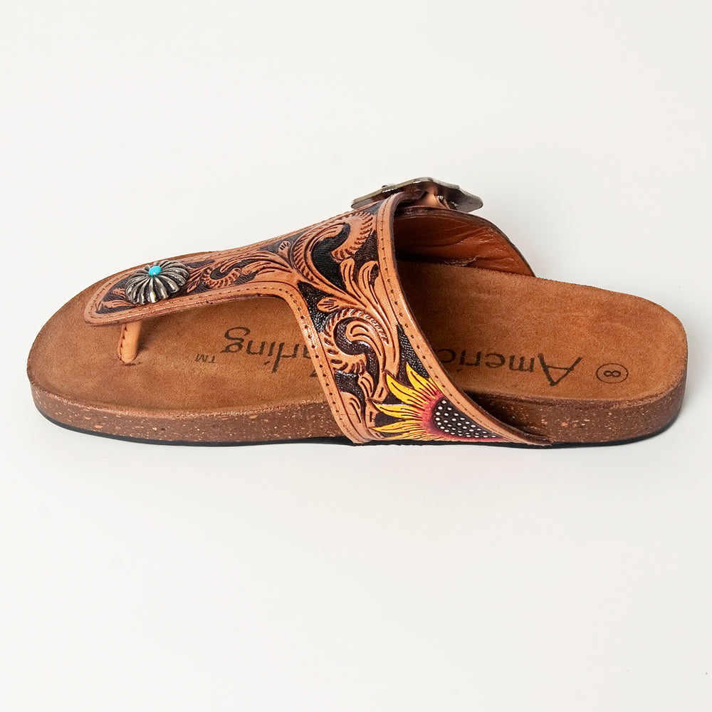 Sunflower Tooled Thong Sandals