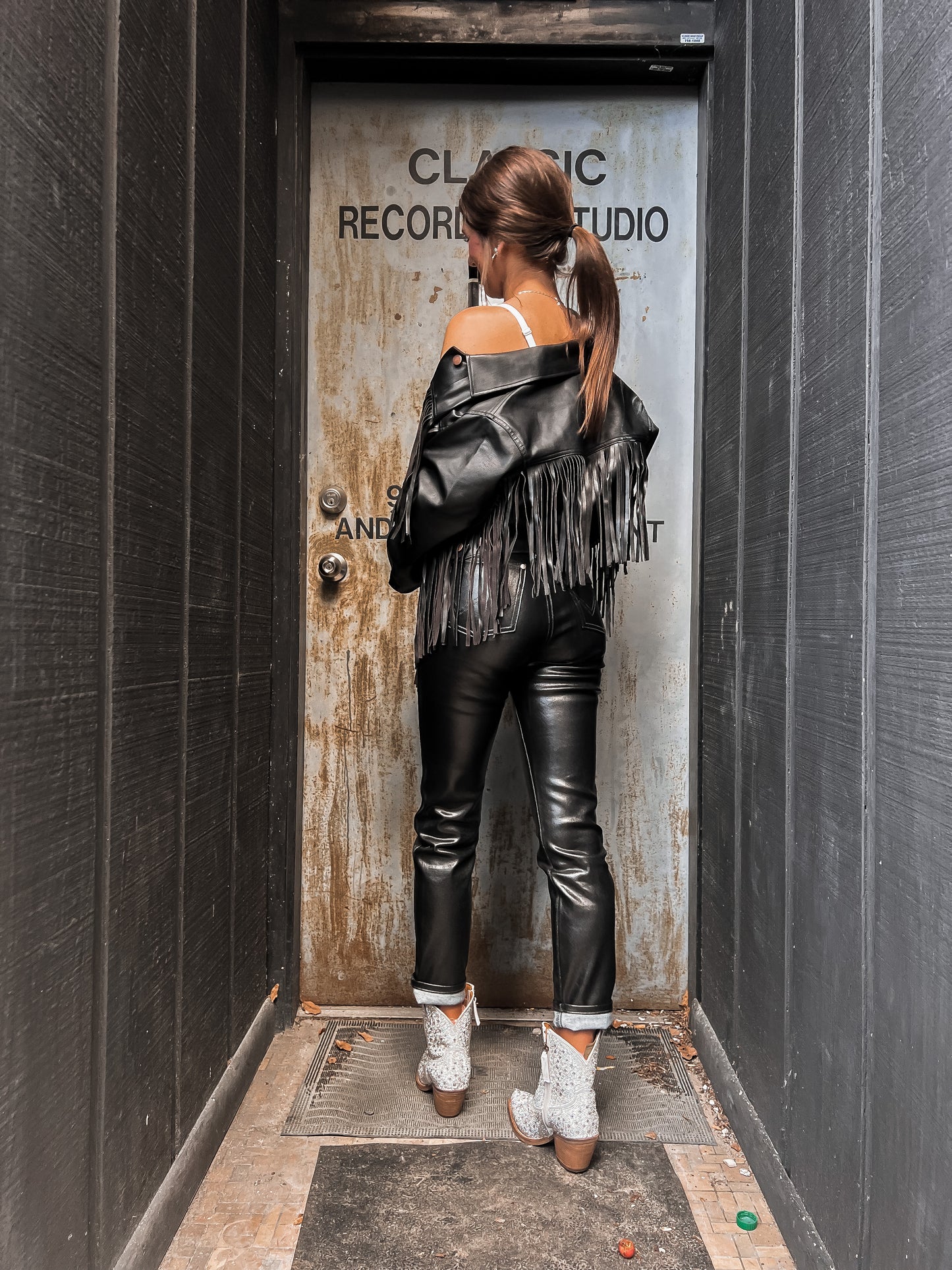 Wrangler Women Kim Kardashian Black Leather