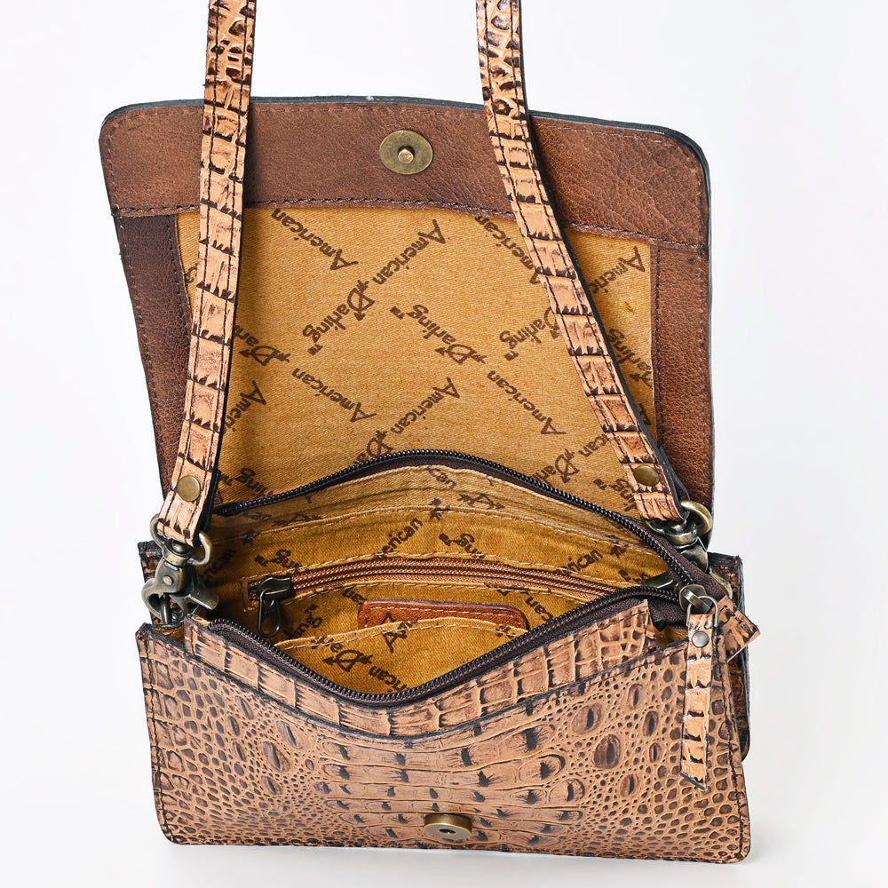 American Darling Crocodile Print Handbag