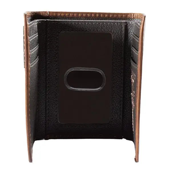 Men's Embossed Patch Trifold Wallet