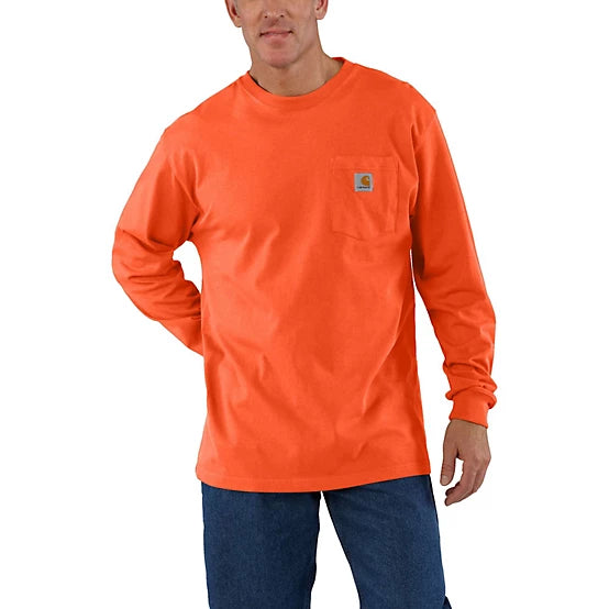 Men's Loose Fit Long-Sleeve Workwear Pocket T-Shirt