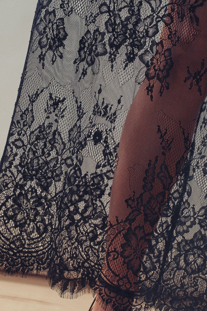 Daizy Black Lace T-Shirt Dress