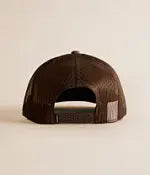 Ariat Brown Metal Shield Patch Curved Bill Trucker Cap
