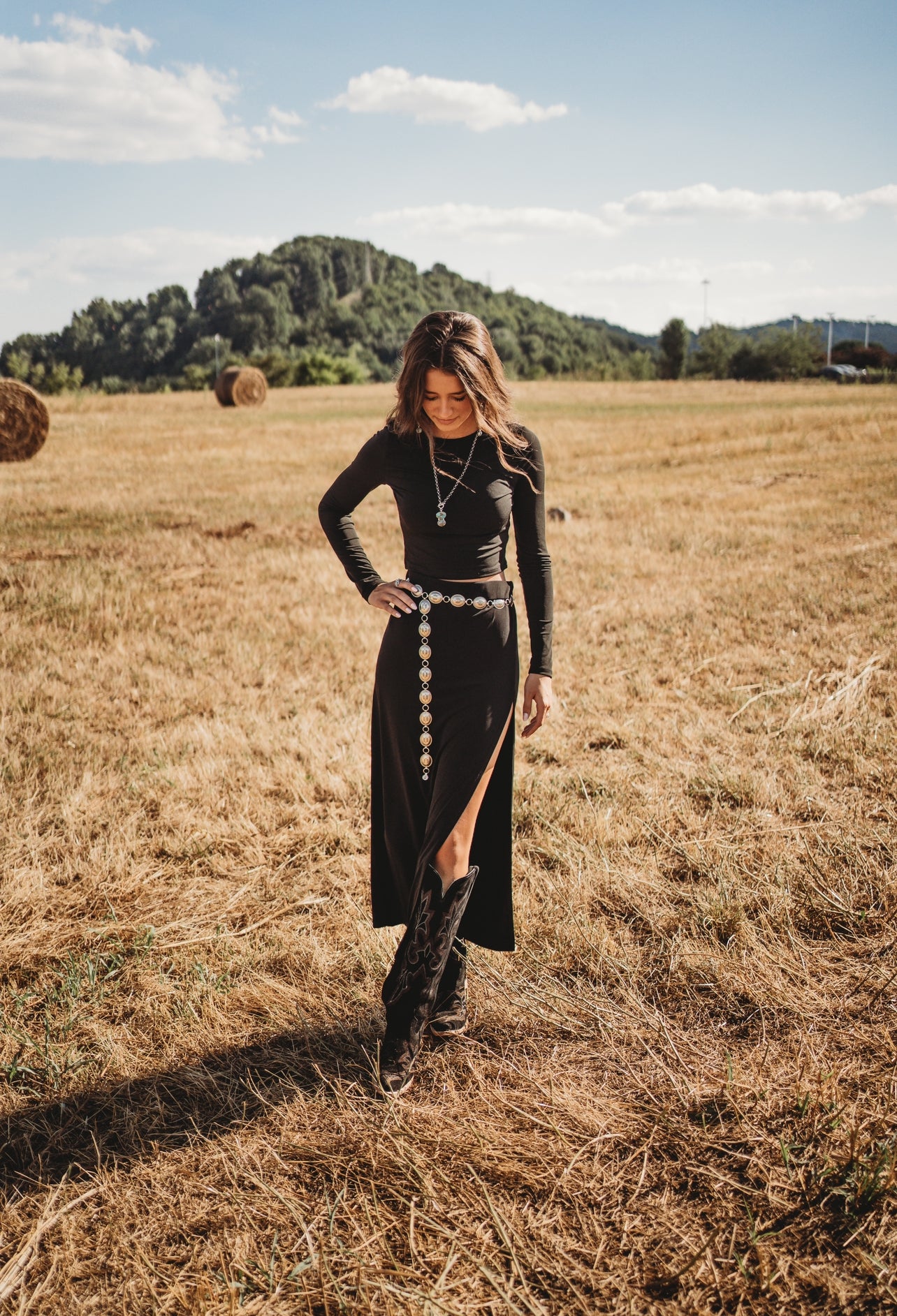 Silhouette Black 2 Piece Dress Set