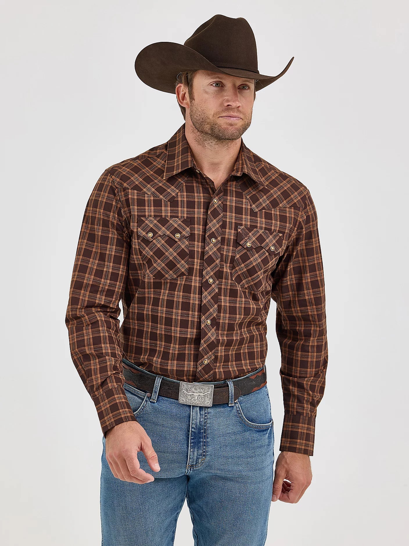 Wrangler Men’s Retro Caramel Snap Up