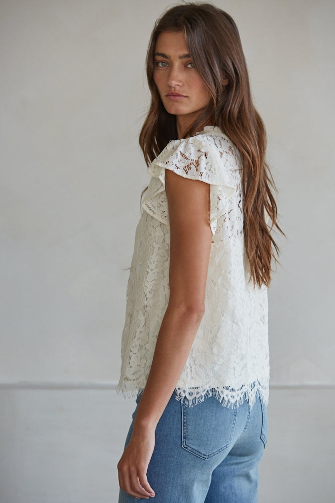 Lacey Button Down Top