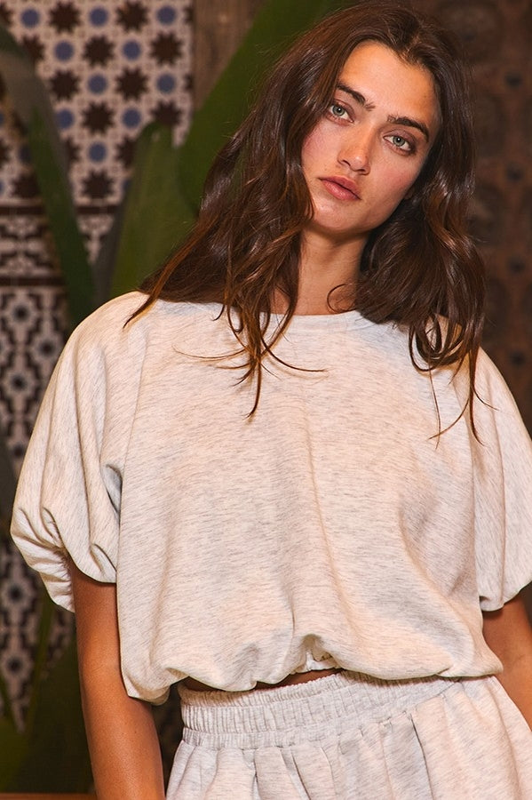 Scuba Bubble Hem Shirt & Shorts Set