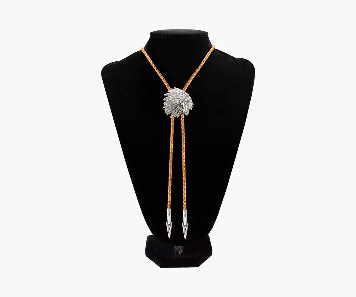 INDIAN CHIEF BOLO TIE