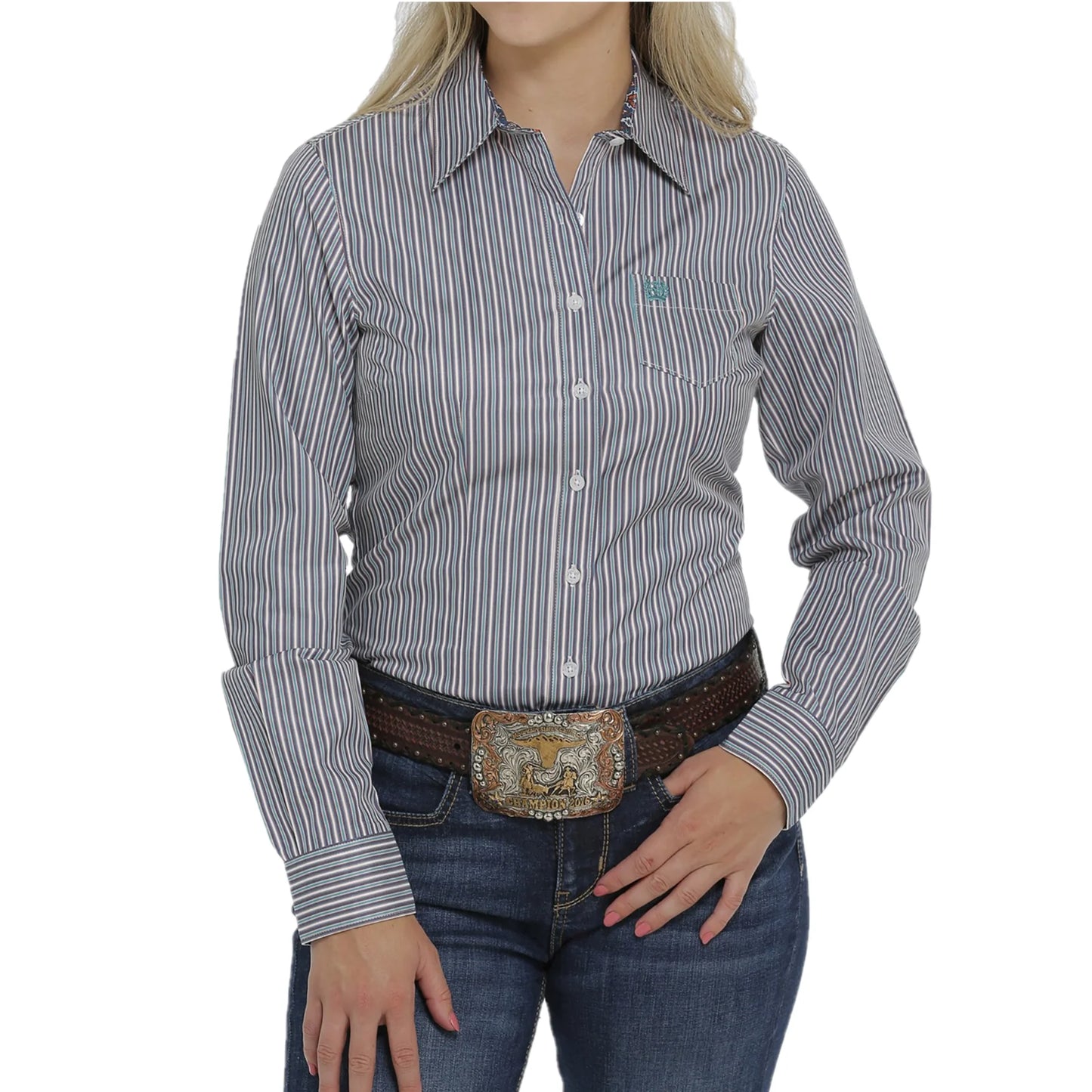 Cinch Women’s Pinstripe Button Down
