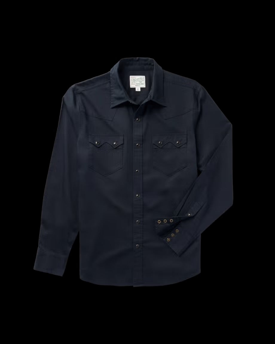 Men's Vintage Weight Sawtooth Cotton Pearl Snap