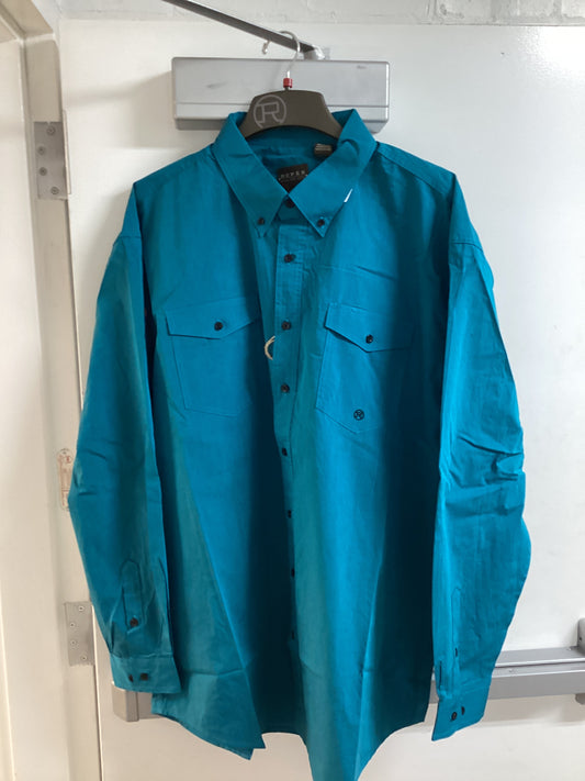Men's Teal Button Up Shirt