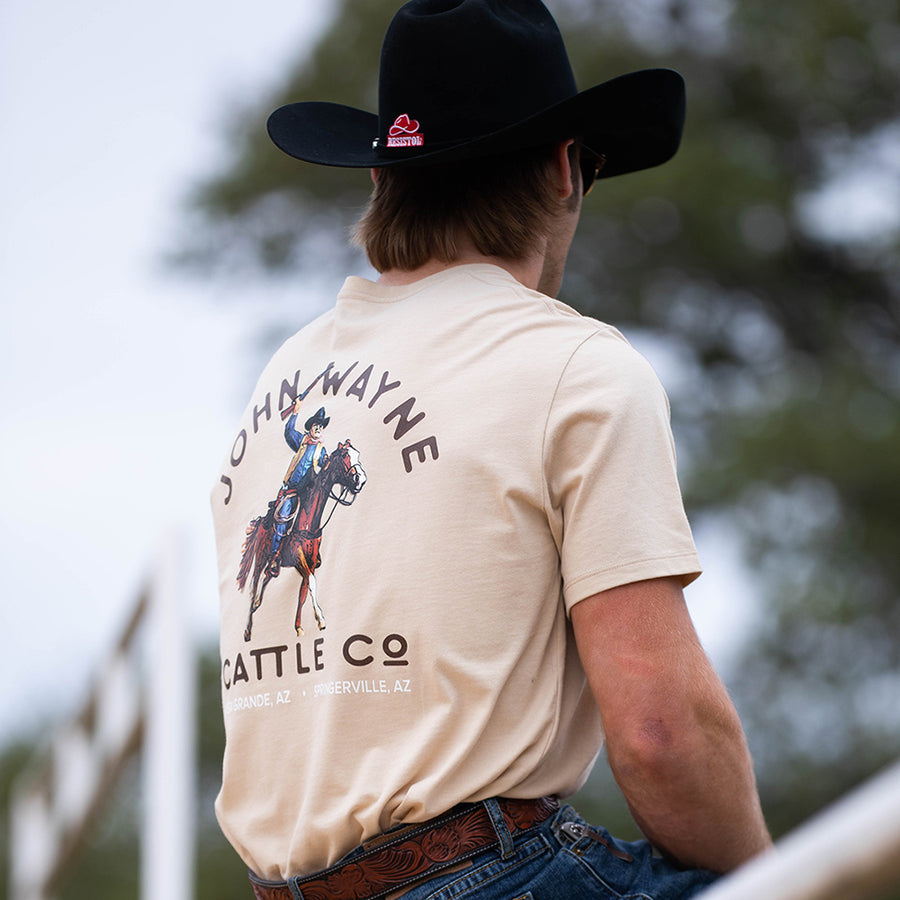 John Wayne Saddle Up Tan T-shirt