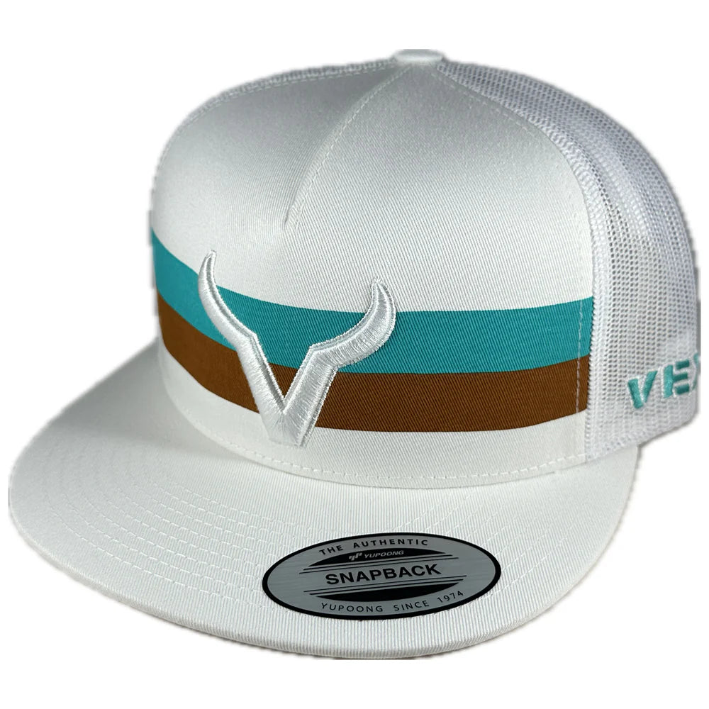 Vexil Brand - Stripes - White Icon - White/White Mesh