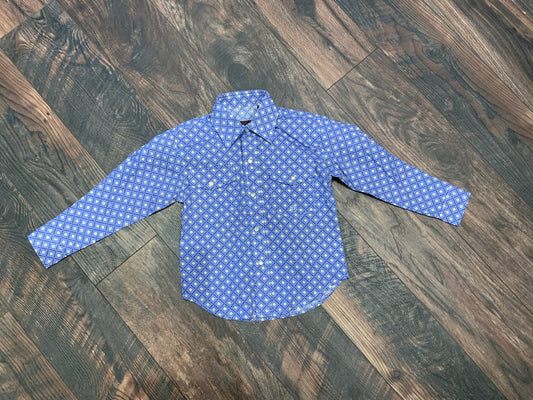 Roper Boy's Long Sleeve Amarillo Snap Allover Print