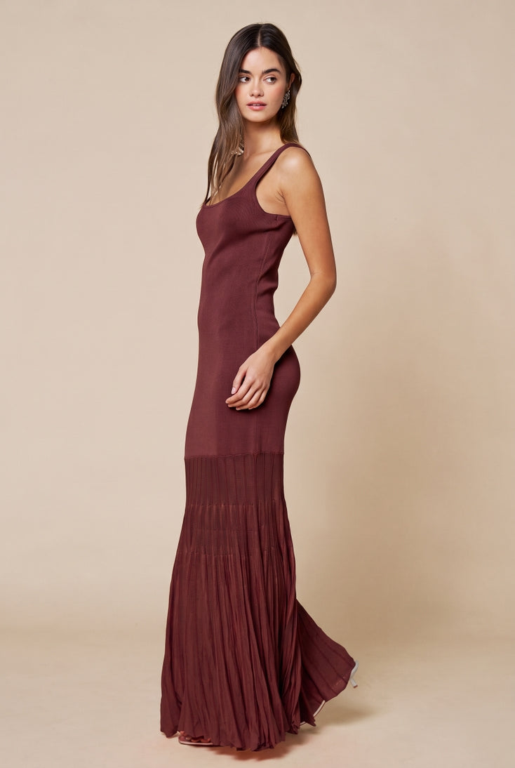 Yoakum Brown Maxi Dress
