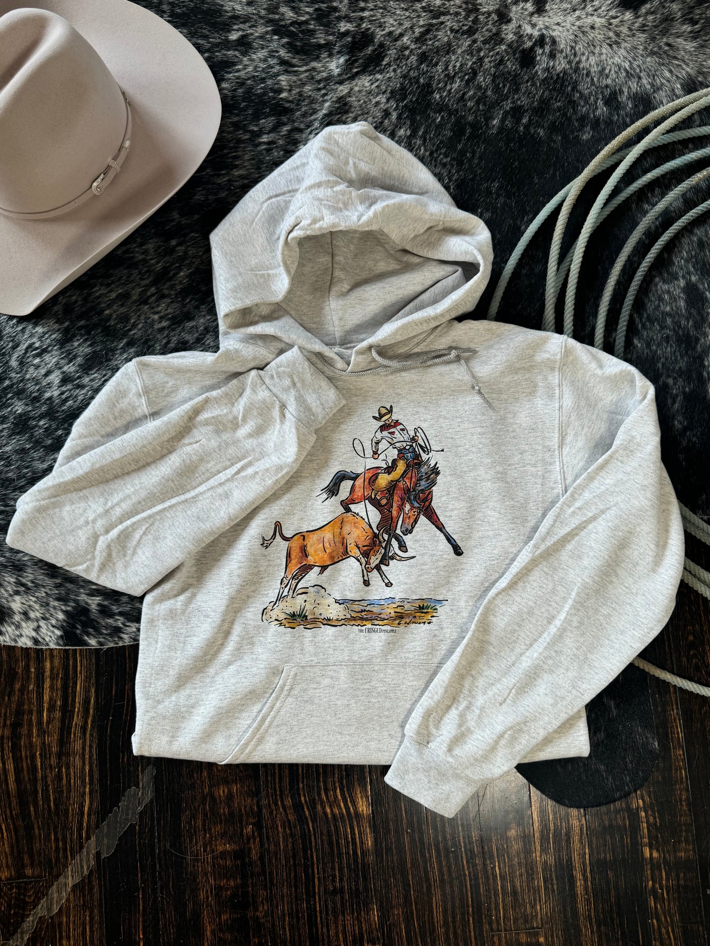 American Nights Hoodie Light Grey