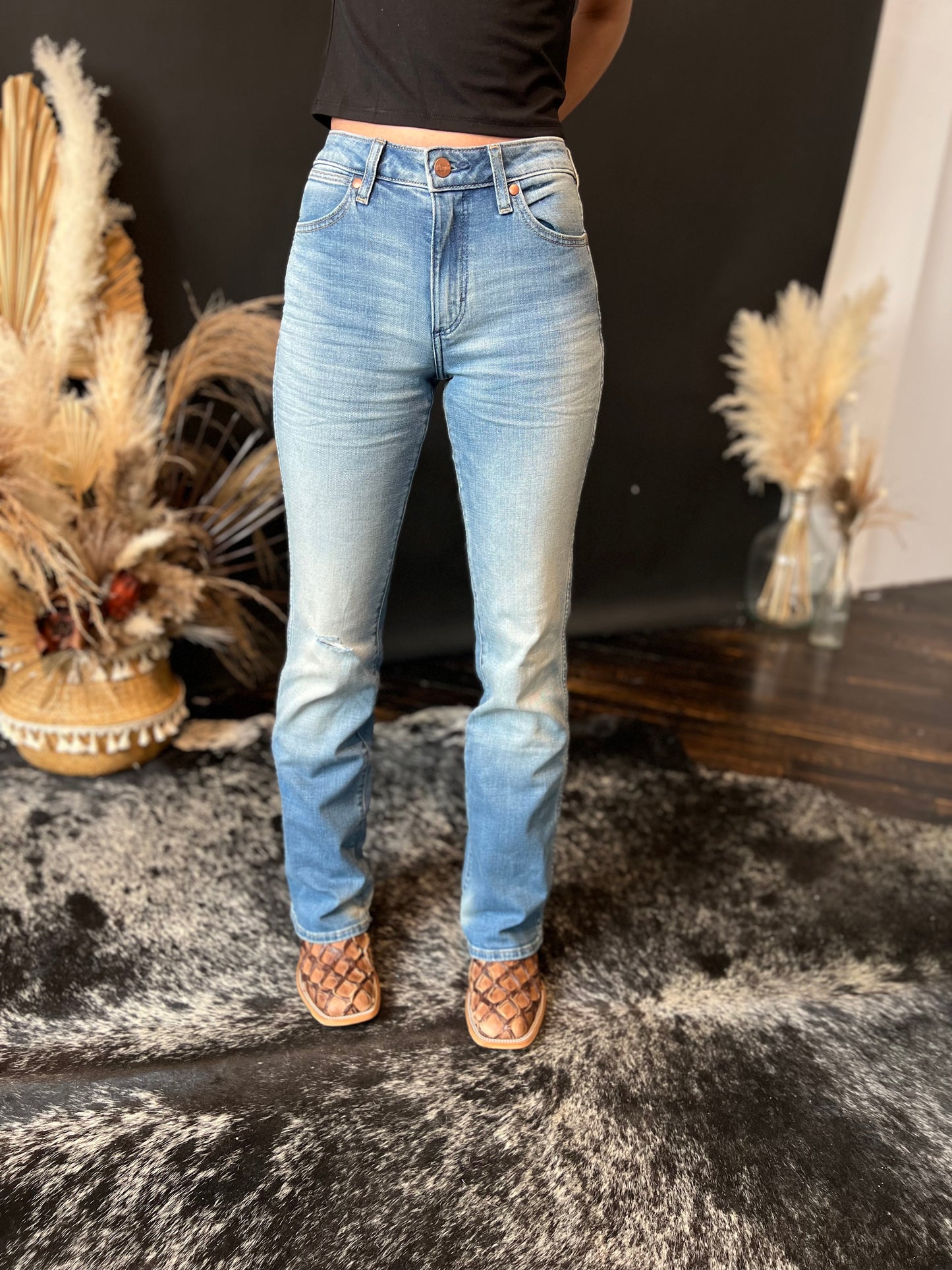 Sale ✨ Wrangler Megan Distressed Bootcut Women's Jeans