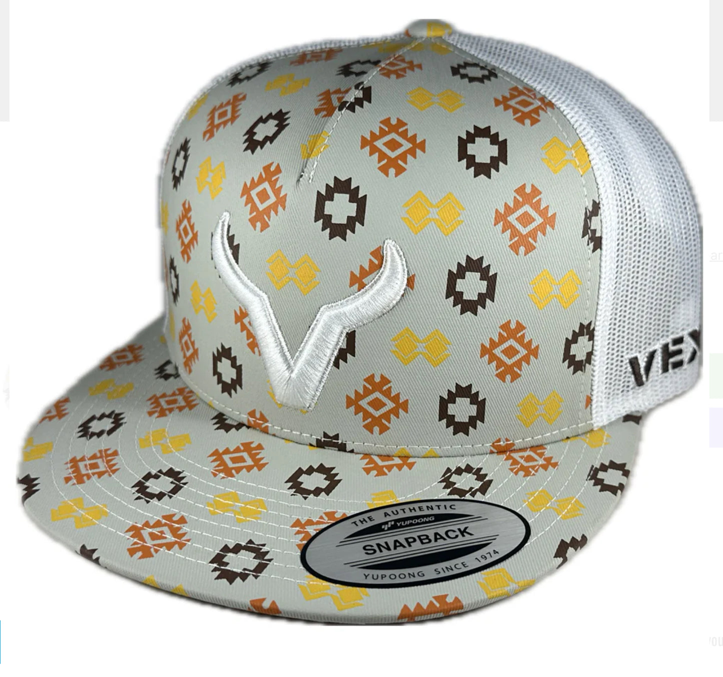 Vexil Brand - White Icon - Native Tan/White Mesh