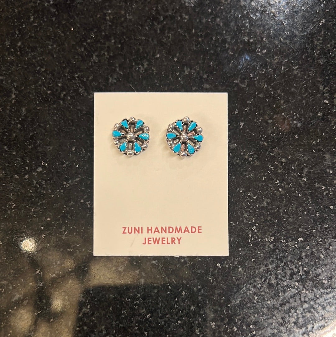 Zuni Turquoise Stud Earrings