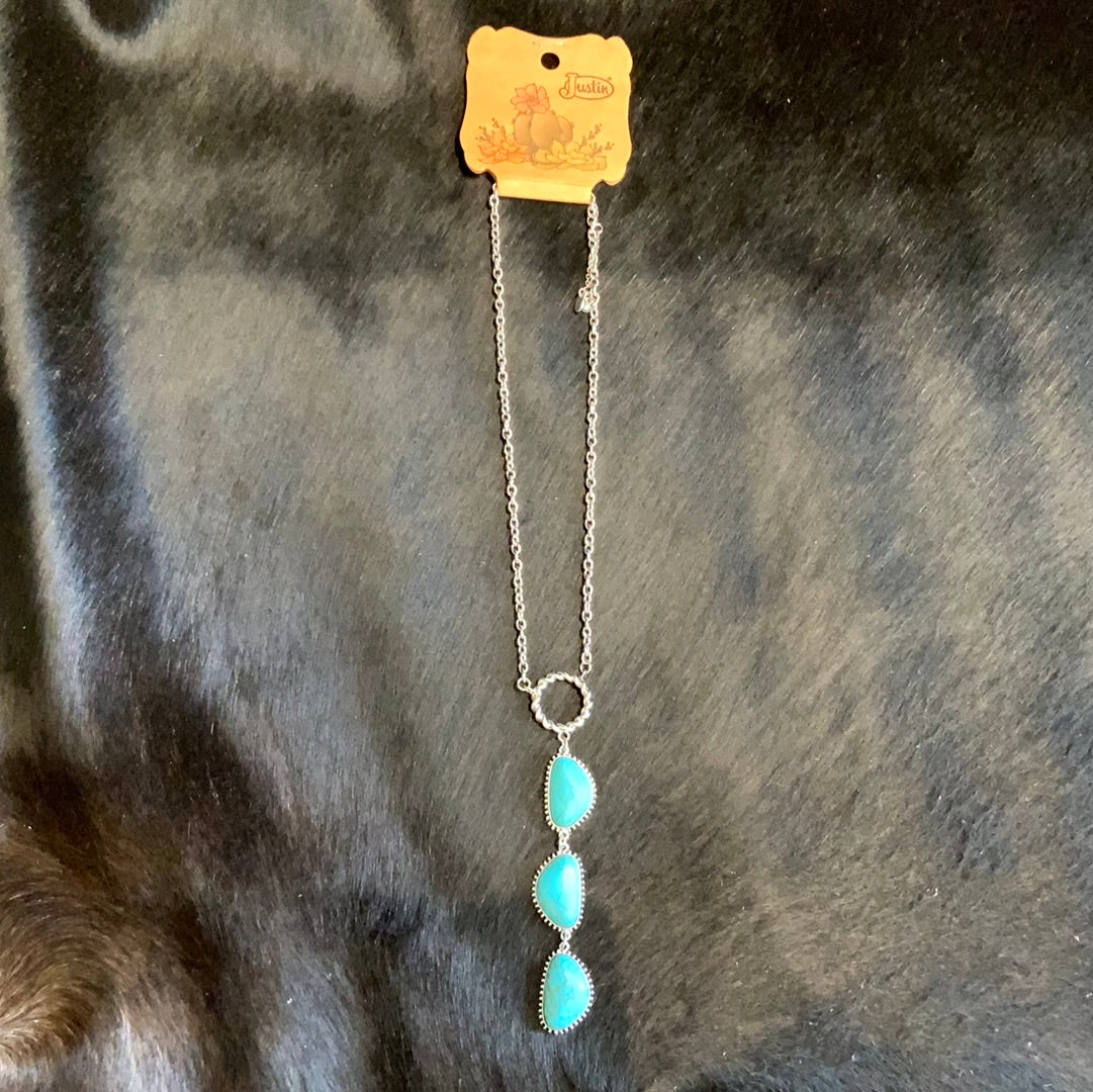 Rope Necklace With Turquoise