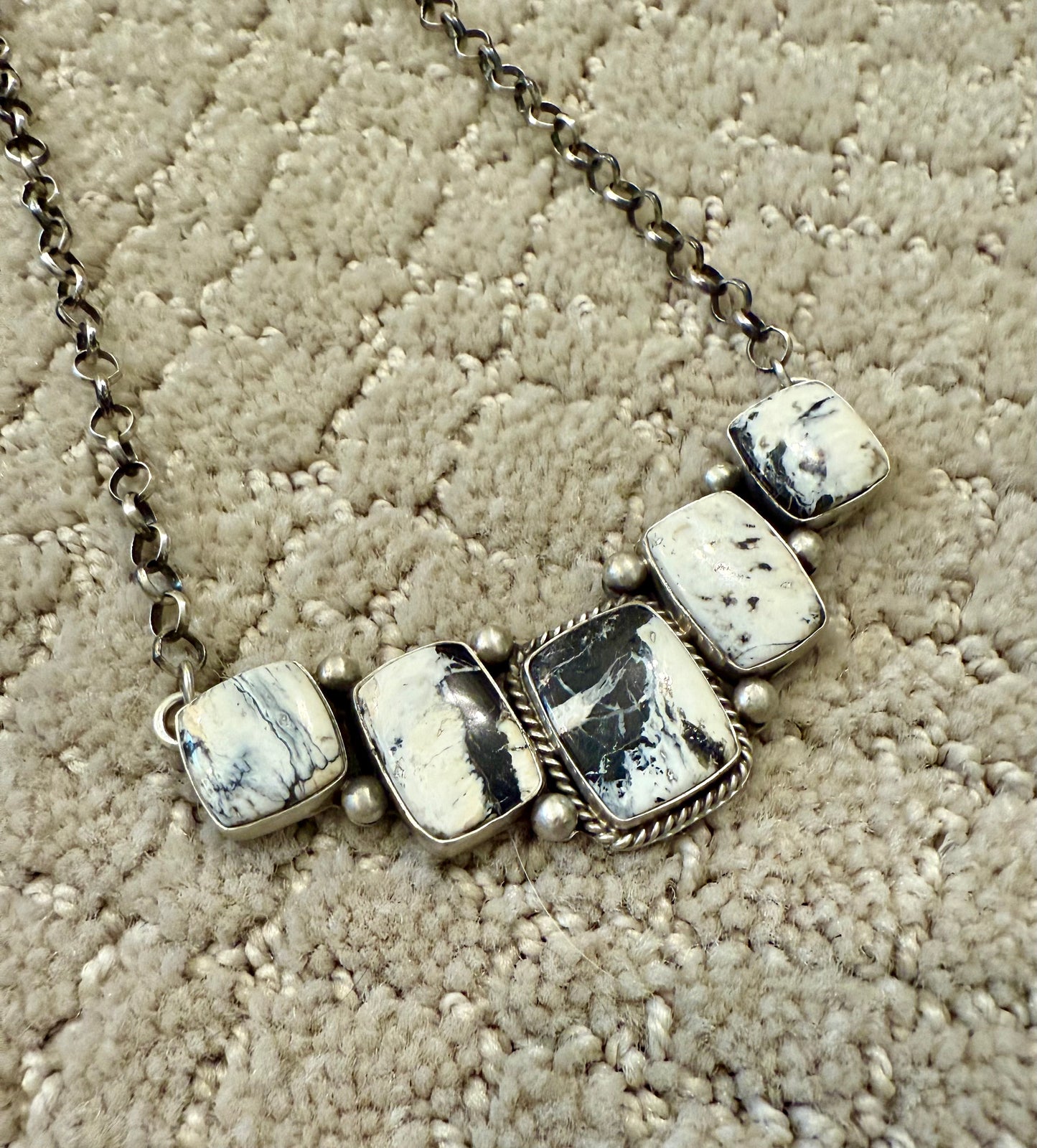 Authentic White Buffalo Bar Necklace