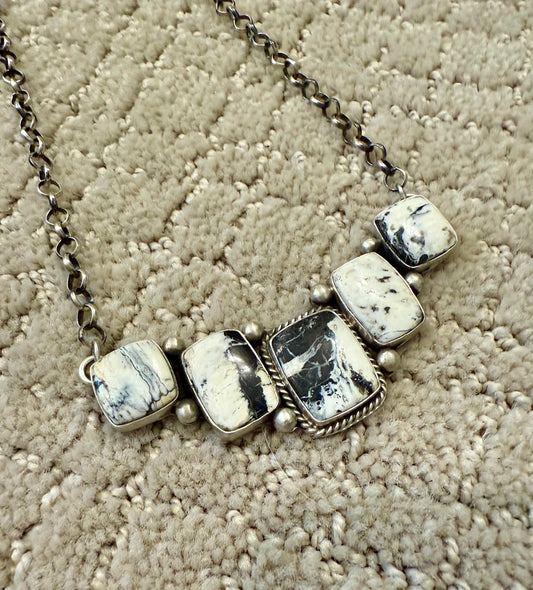 Authentic White Buffalo Bar Necklace