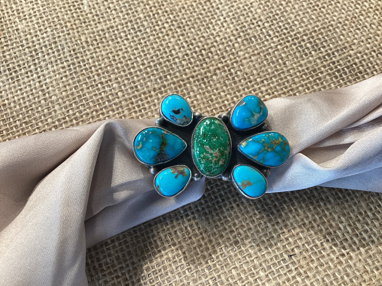 Meadows Authentic Turquoise Adjust Ring