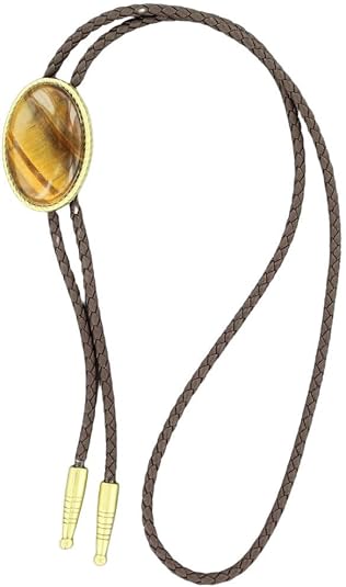 Double S Tigers Eye Bolo Tie