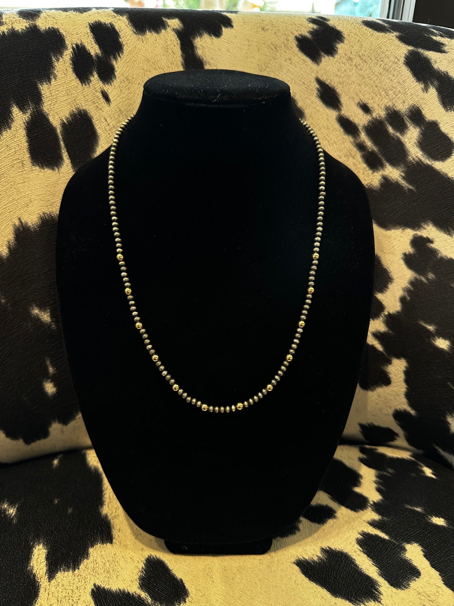 24” Navajo Pearls With Gold