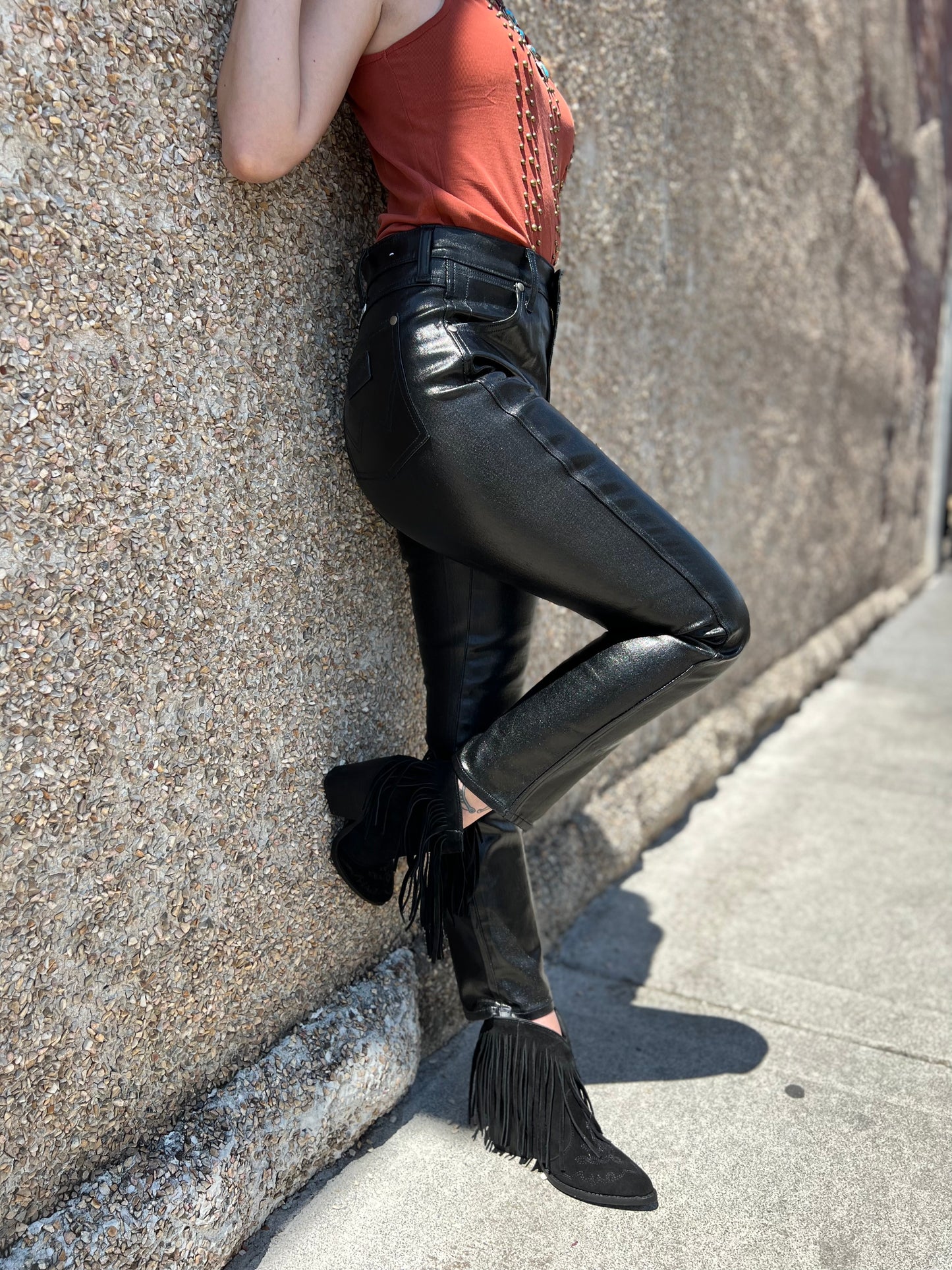 Wrangler Women Kim Kardashian Black Leather