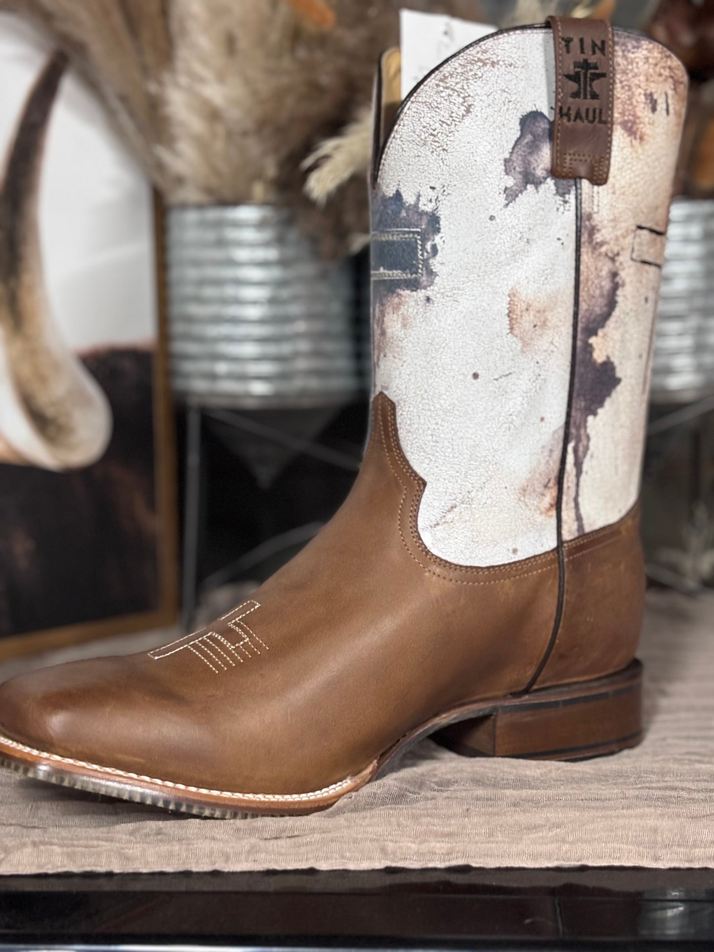 Tin Haul Church Cross Men's Boots