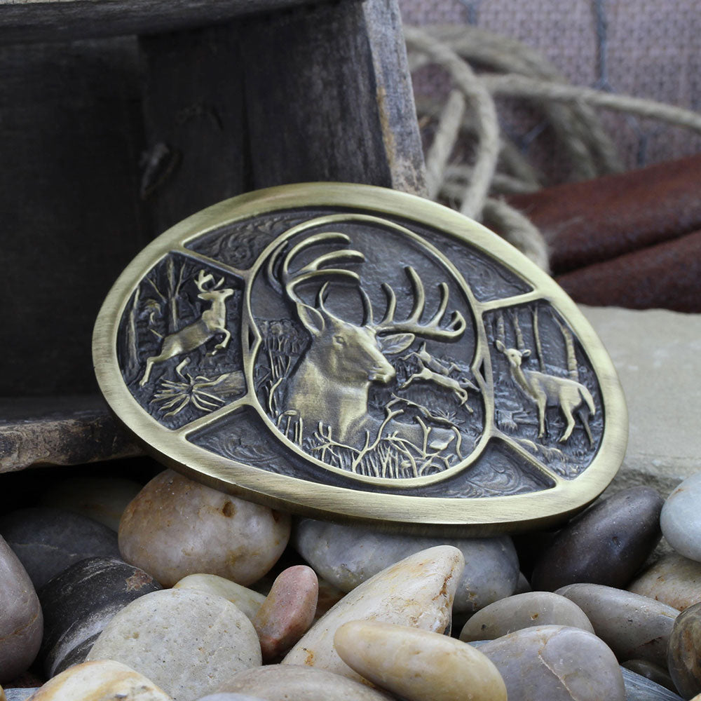 Deer Heritage Attitude Belt Buckle
