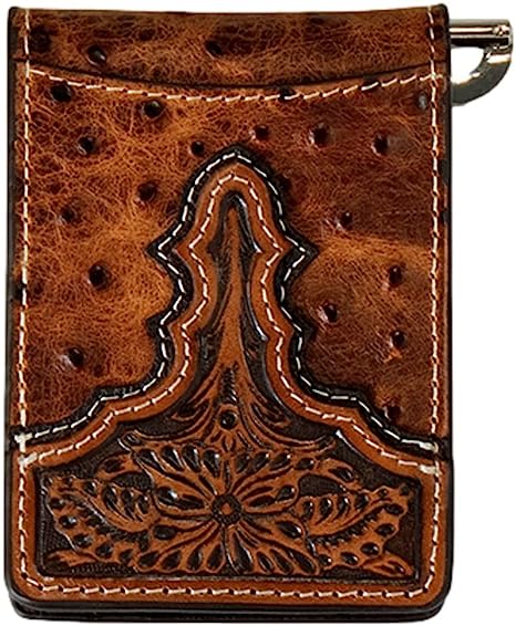Ariat Brown Ostrich Card Case
