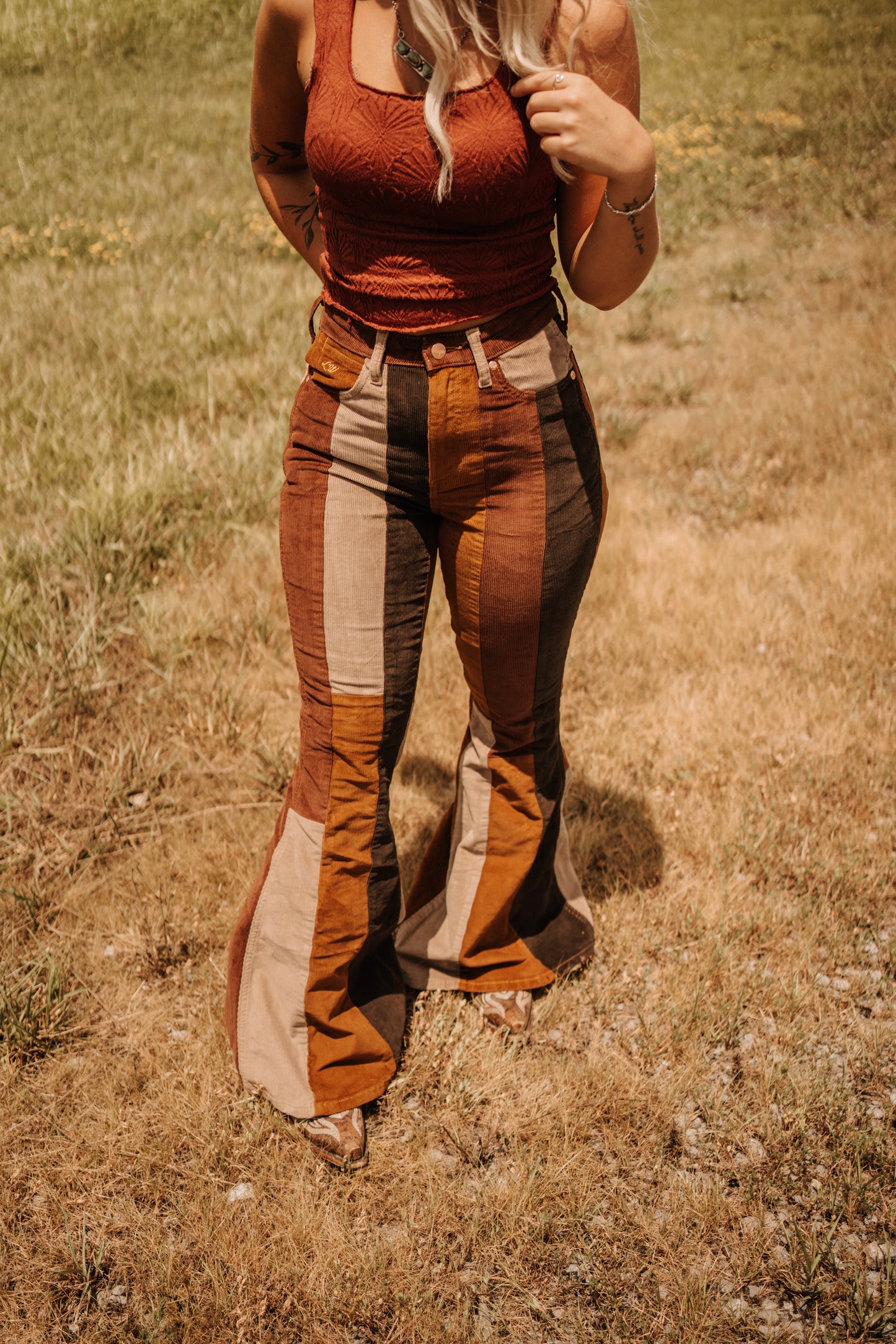 Wrangler Lainey Patchwork Corduroy Bell