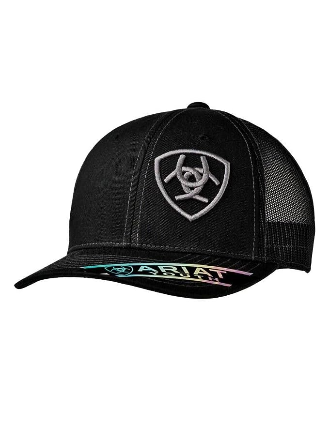 Ariat Youth Black with Grey Logo Mesh Snapback