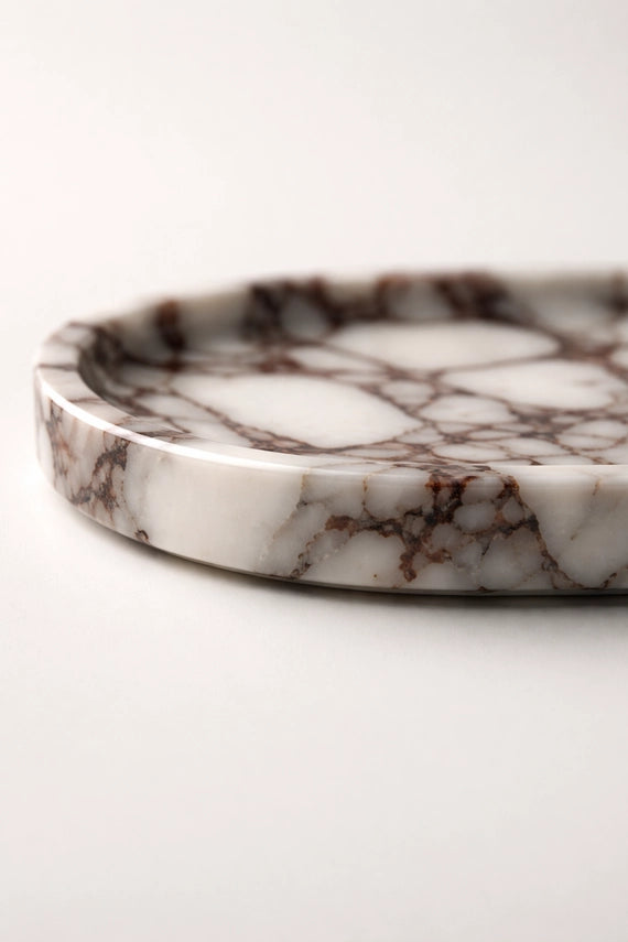 Calacatta Viola Marble Oval Tray