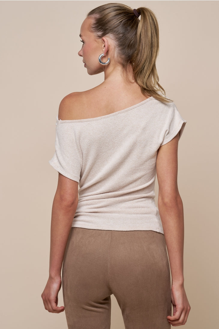 Oatmeal Gathered Top