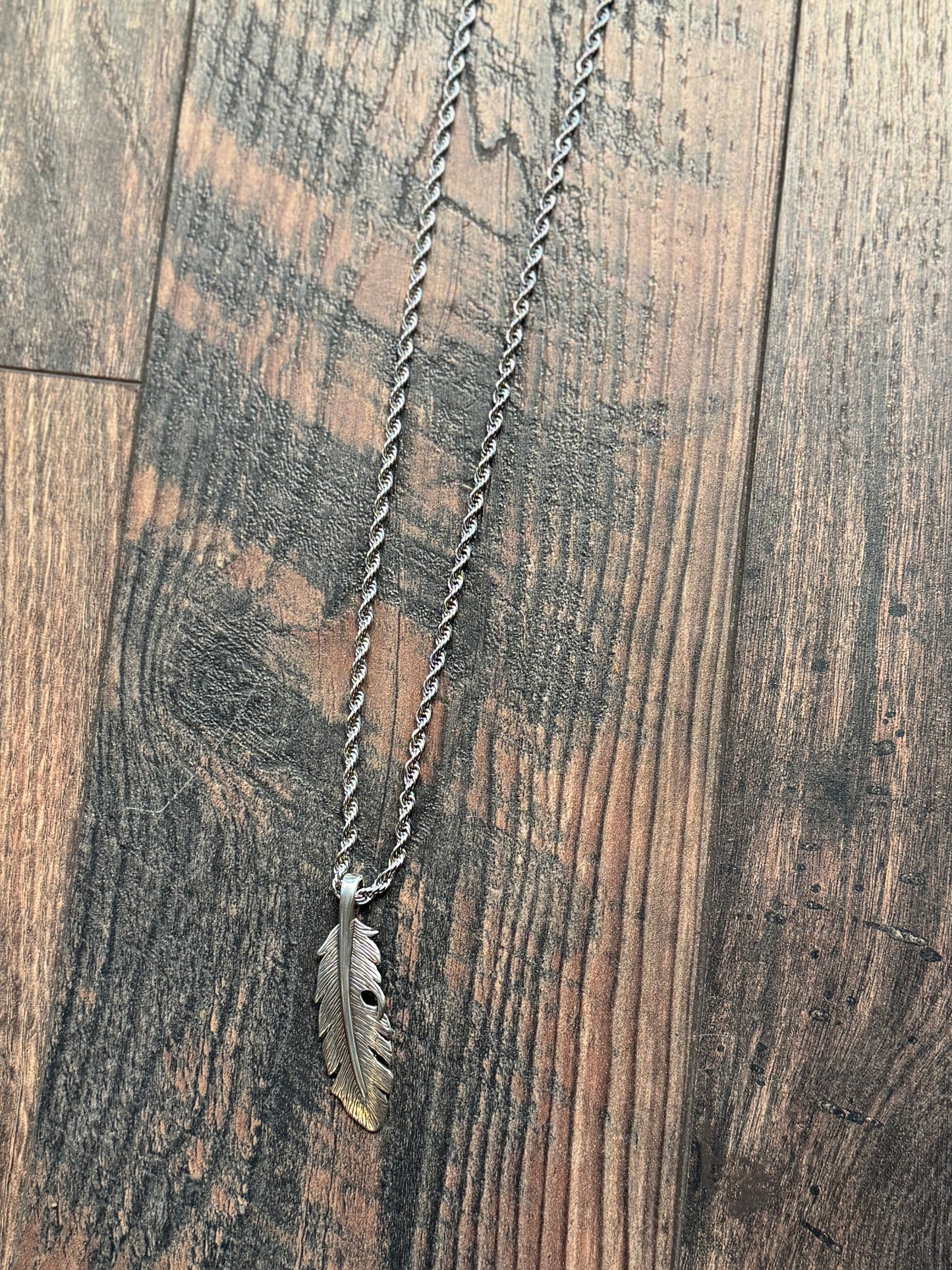 Silver Feather Chain
