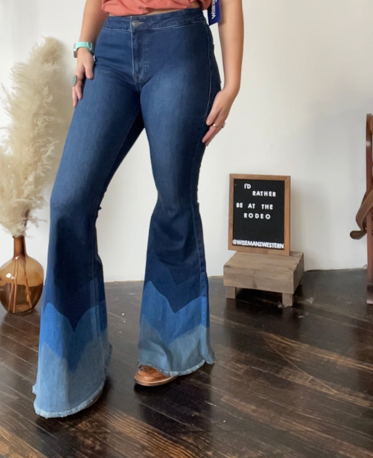 Blue Wave Bell Bottoms Jeans
