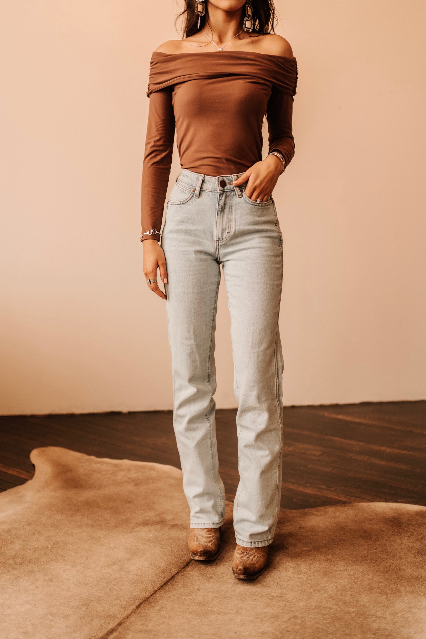 Wrangler Autumn Sky Bleach Bootcut