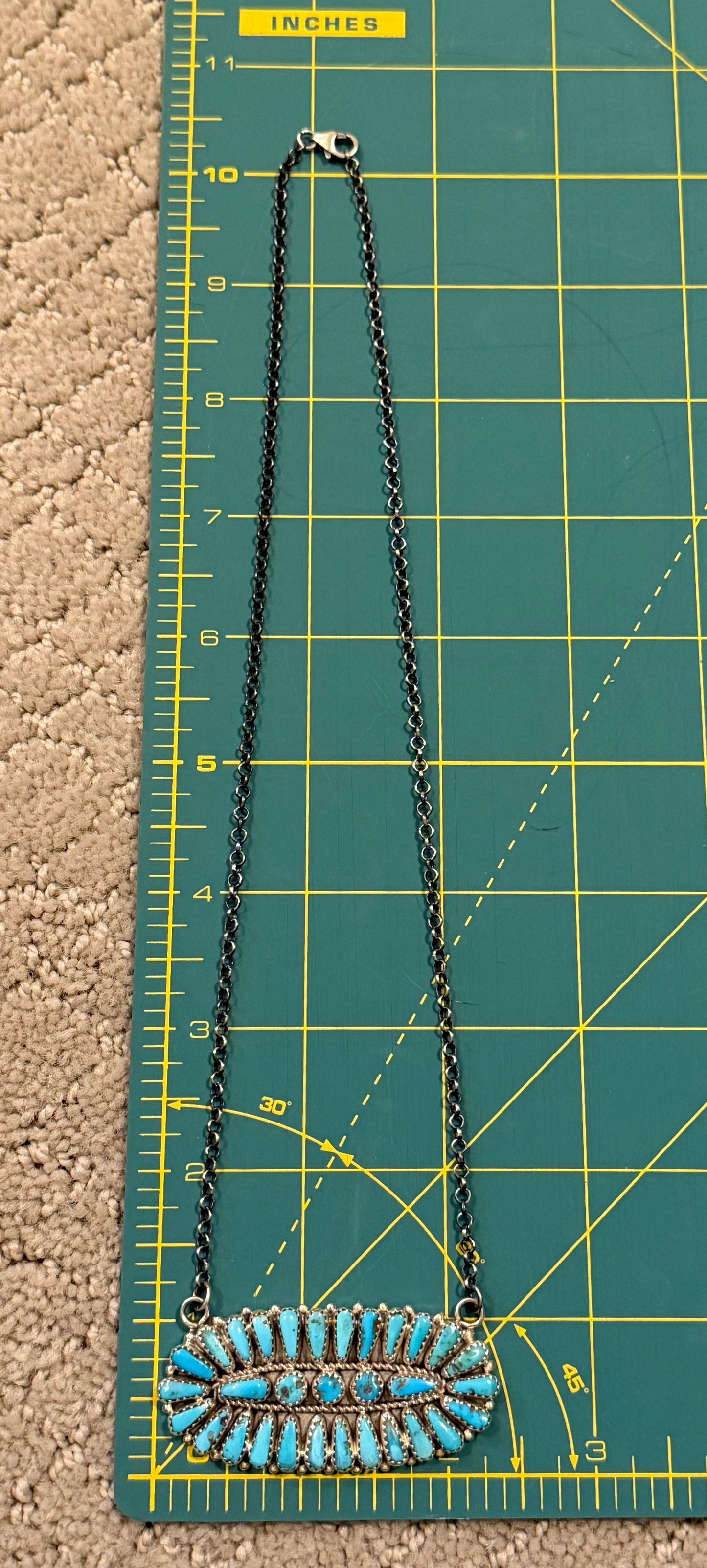 Authentic Needlepoint Burst Bar Necklace
