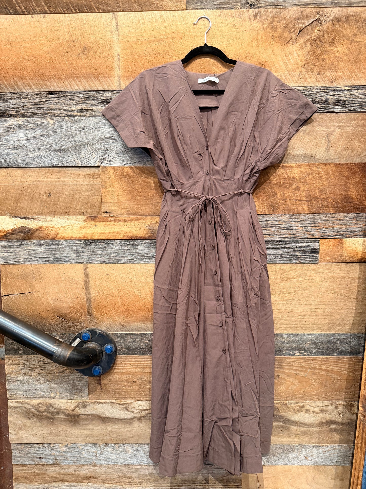 Cocoa Tucked Waist Dress