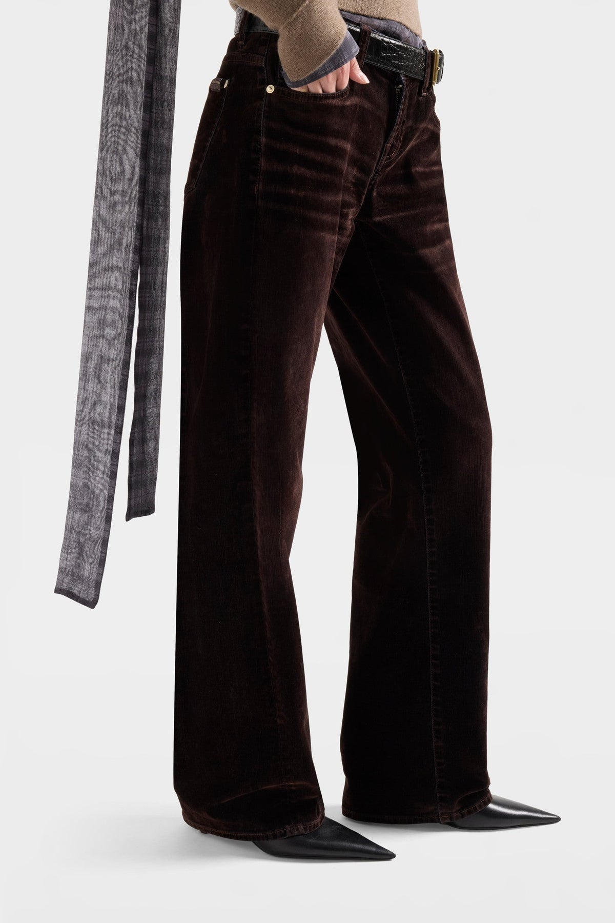7 For All Mankind Flock Brown Jeans