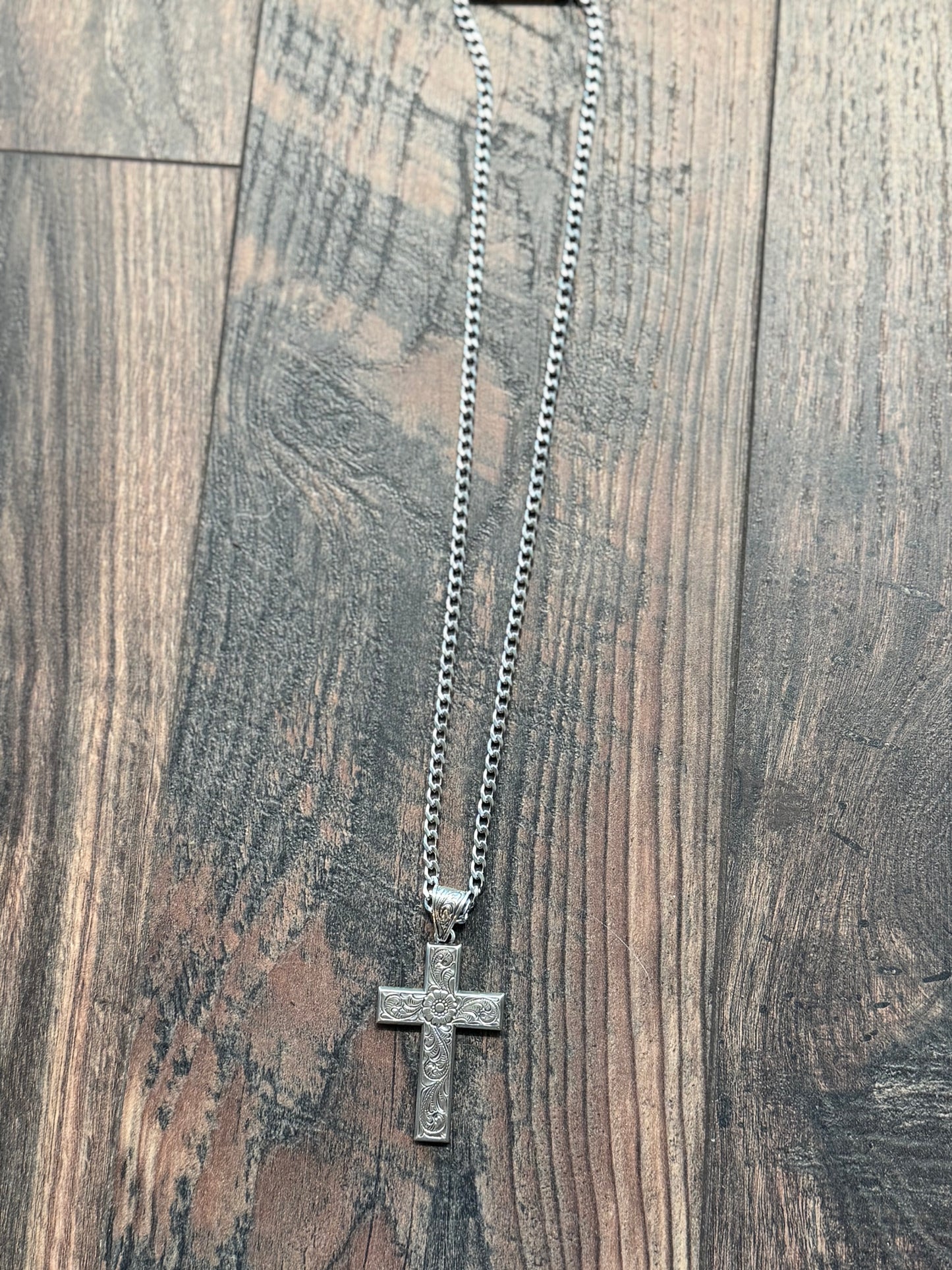 All Silver Flower Chain