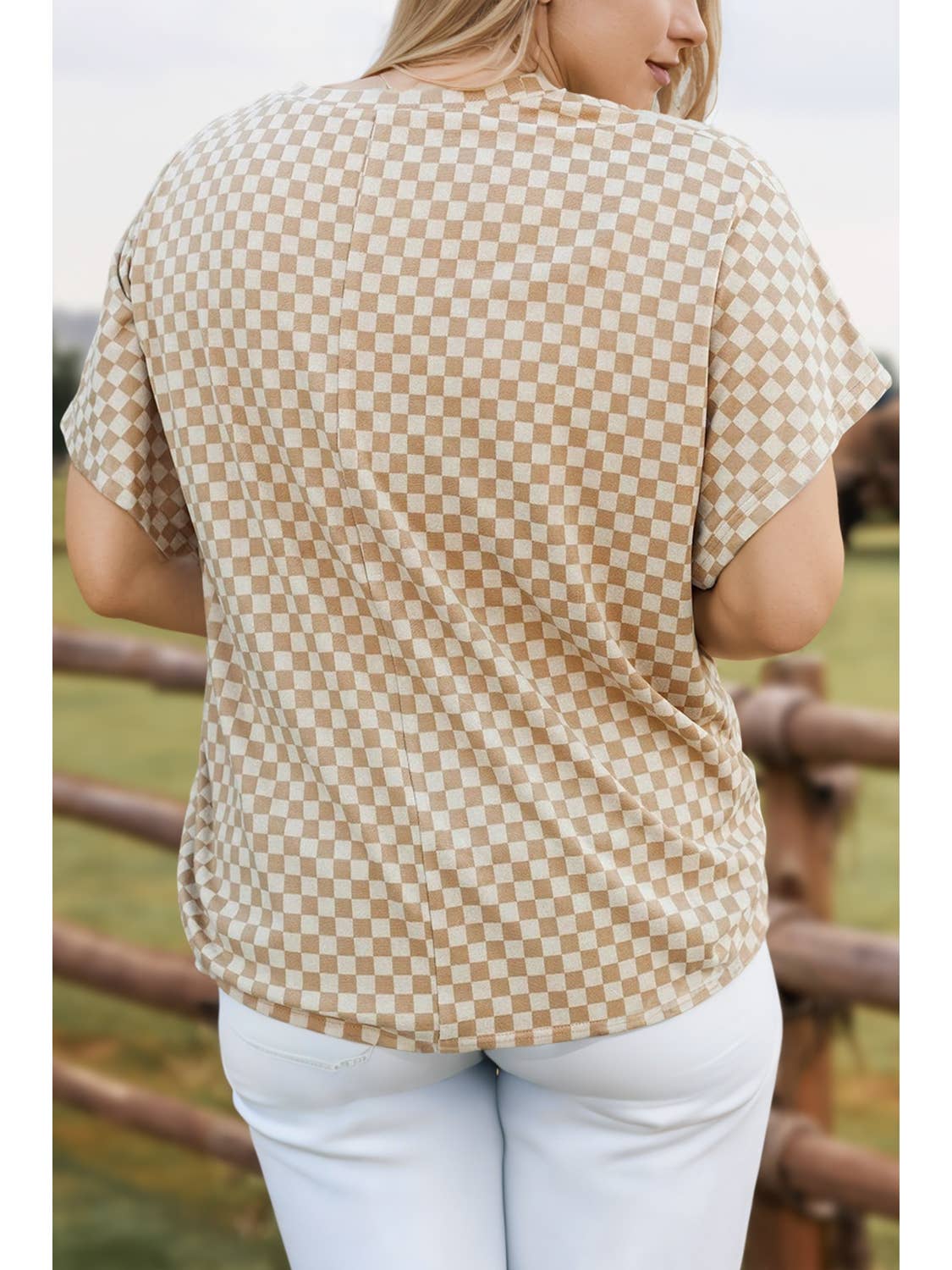 Checkerboard Plus Size Tee