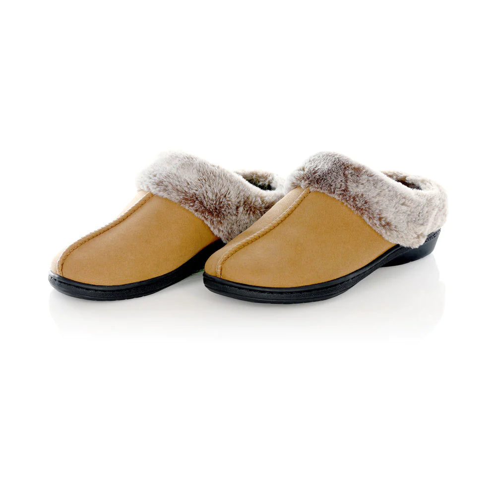 PowerStep Women's Clog Slipper Light Brown