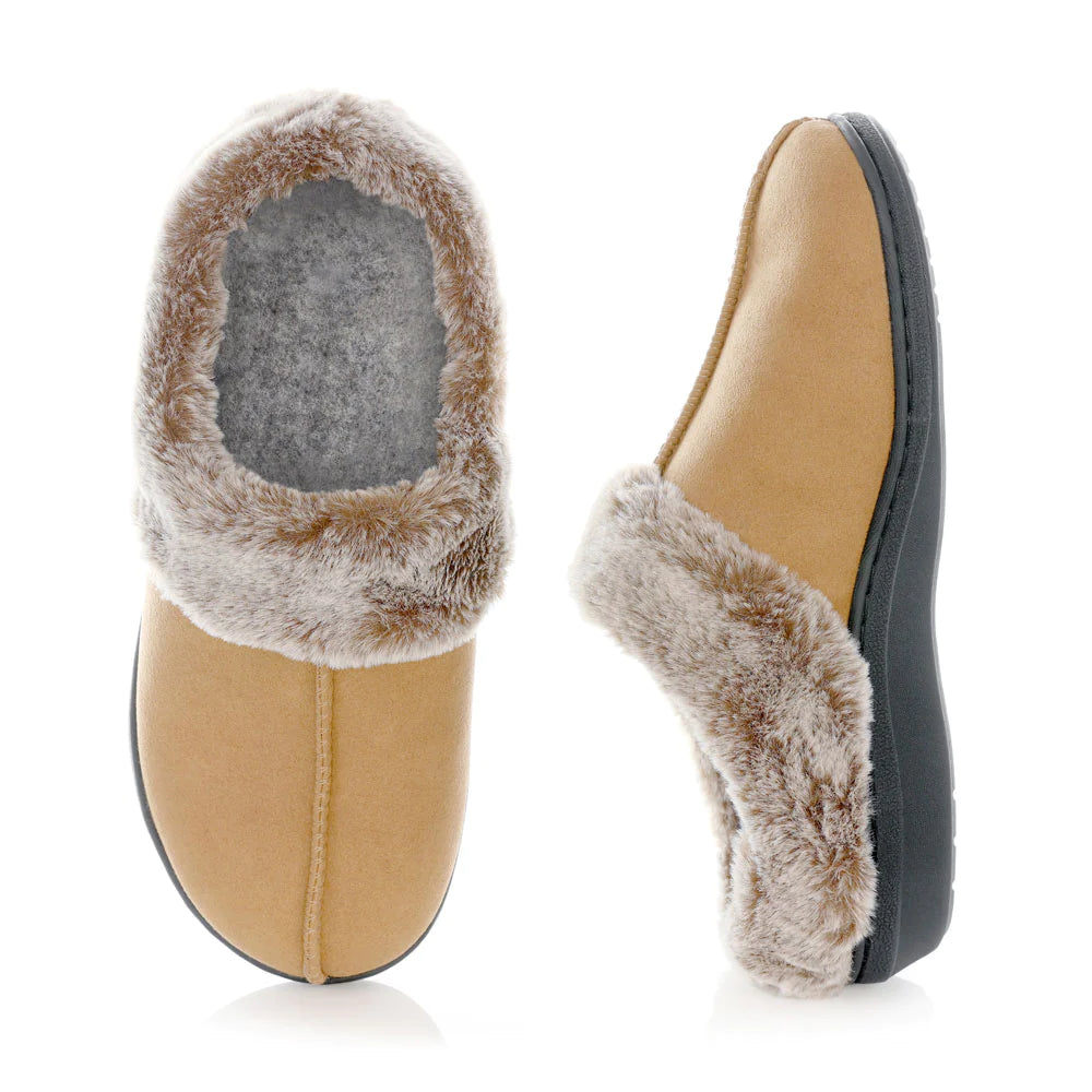 PowerStep Women's Clog Slipper Light Brown