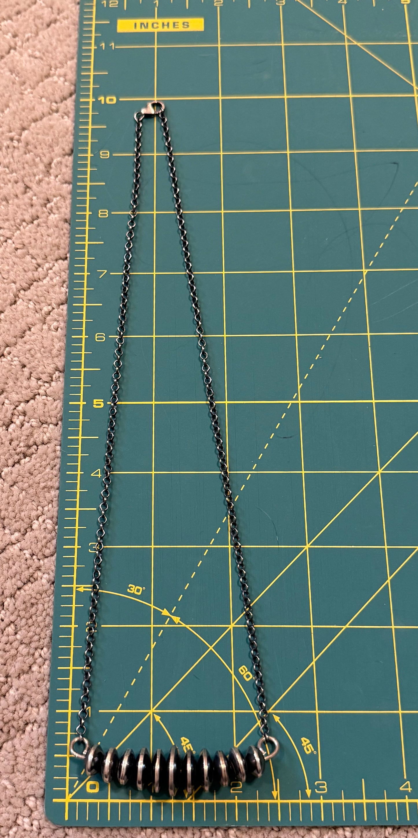 Authentic Navajo Saucer Pearl Bar Necklace